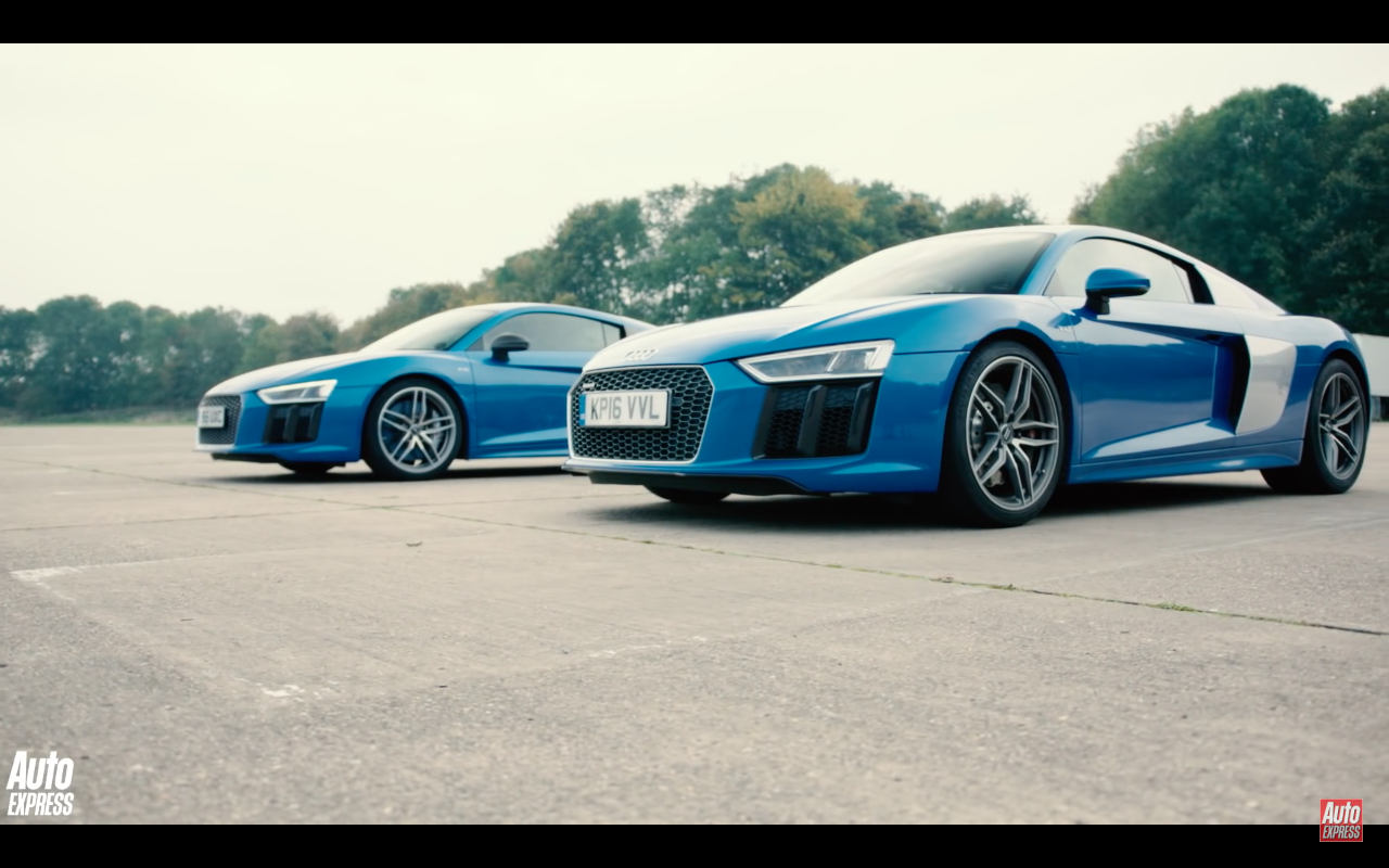 Audi R8 vs. Audi R8 Plus | autoexpress.co.uk