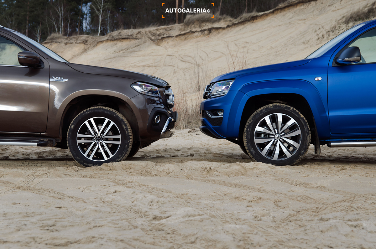 Mercedes X350d vs Volkswagen Amarok V6 TDI | fot. Dominik Kopyciński