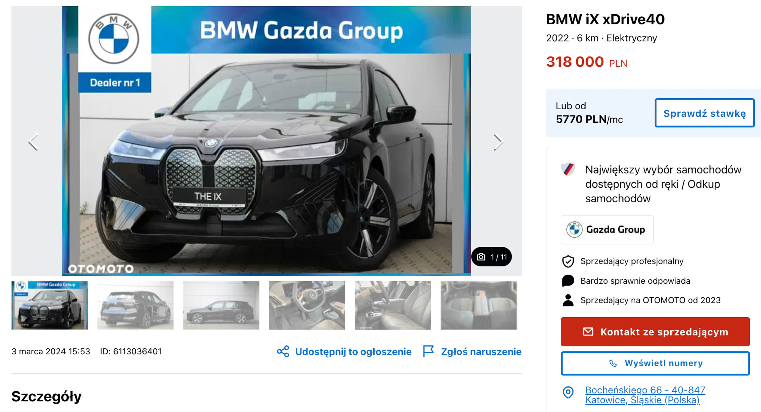 Nowe samochody od ręki ceny BMW iX