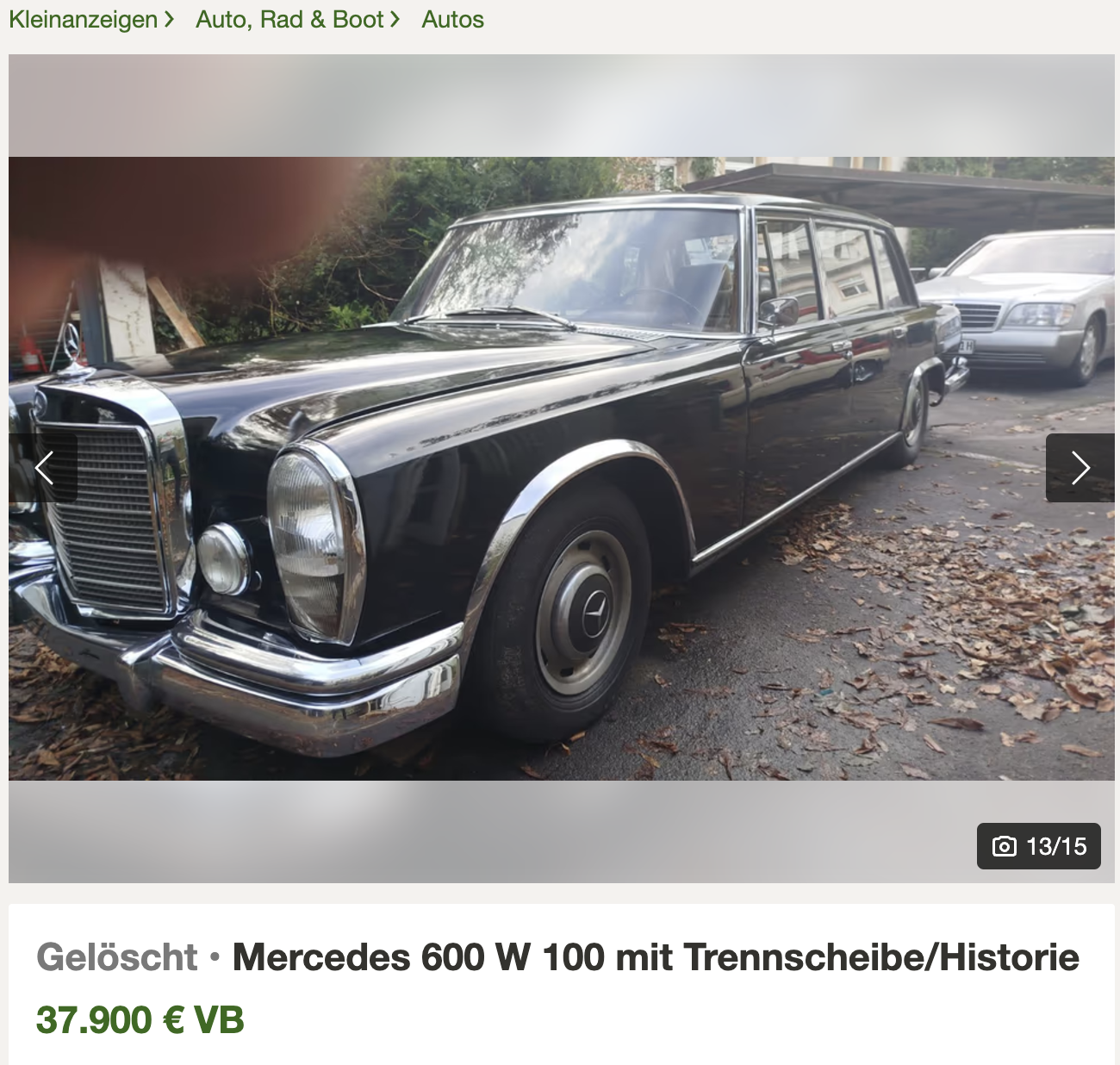 Mercedes W100 Diesel